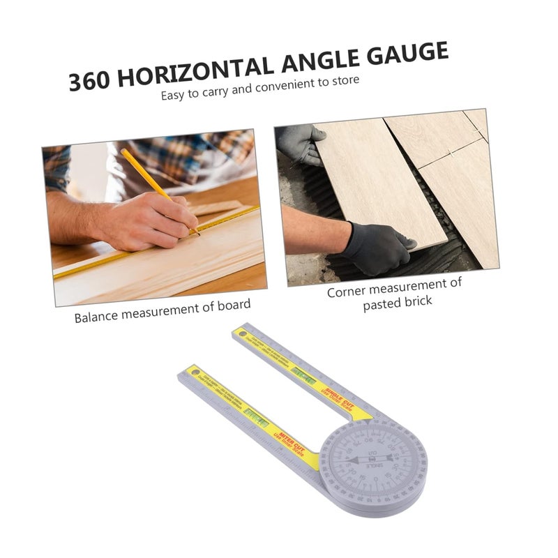 Folding Ruler Protractor Set Plastic Miter Angle Tool for Carpentry Woodworking - Image 3